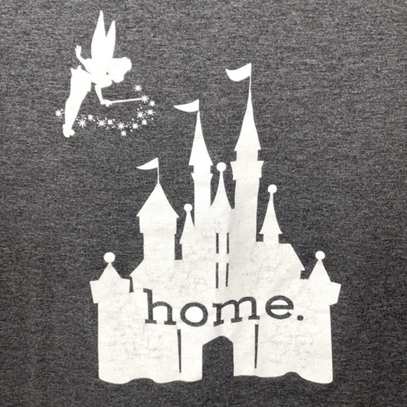 BELLA CANVAS | Women’s BELLA CANVAS DISNEYLAND Theme Charcoal Gray V Neck Shirt - Picture 4 of 6